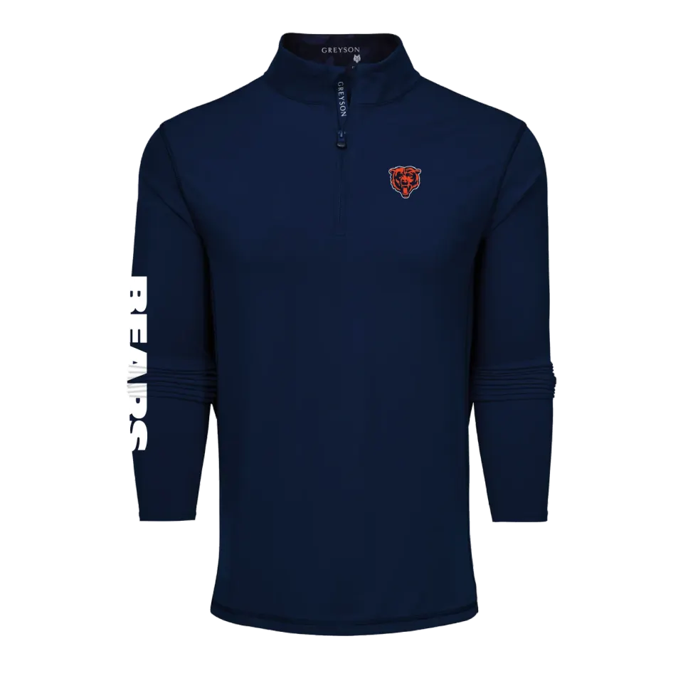 Navy Chicago Bears Colorado quarter-zip with Bears lettering on the sleeve