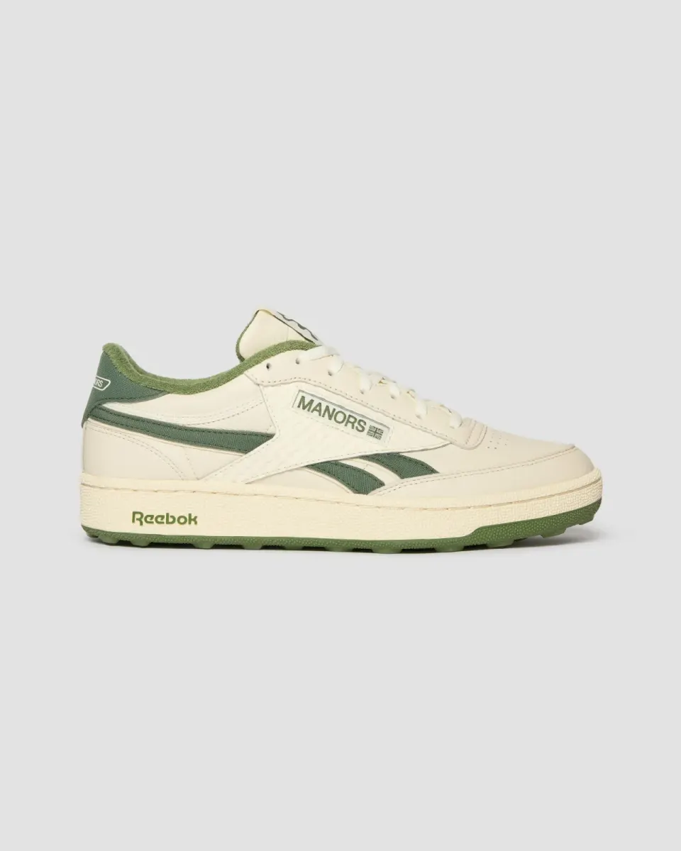 Reebok x Manors Club C Revenge Golf in Vintage Chalk and Legacy Green
