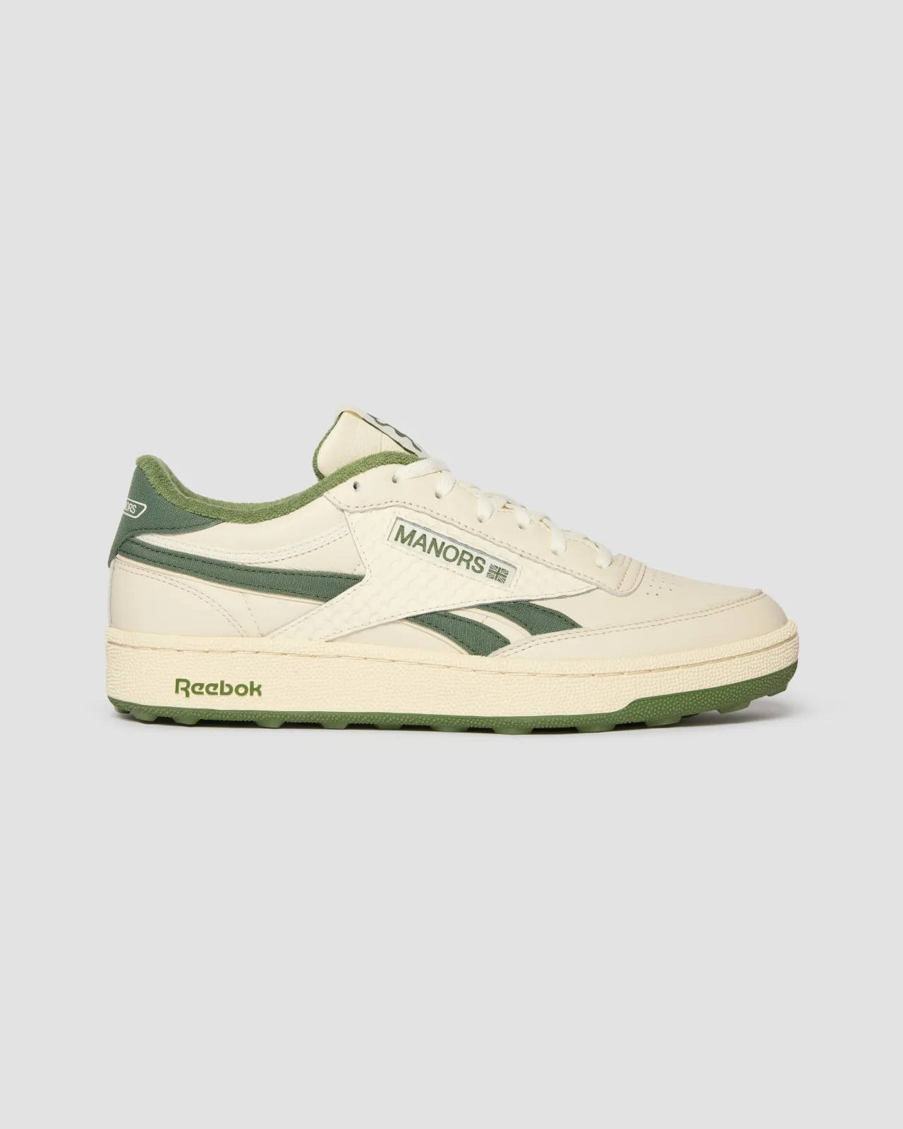 Reebok x Manors Club C Revenge Golf in Vintage Chalk and Legacy Green