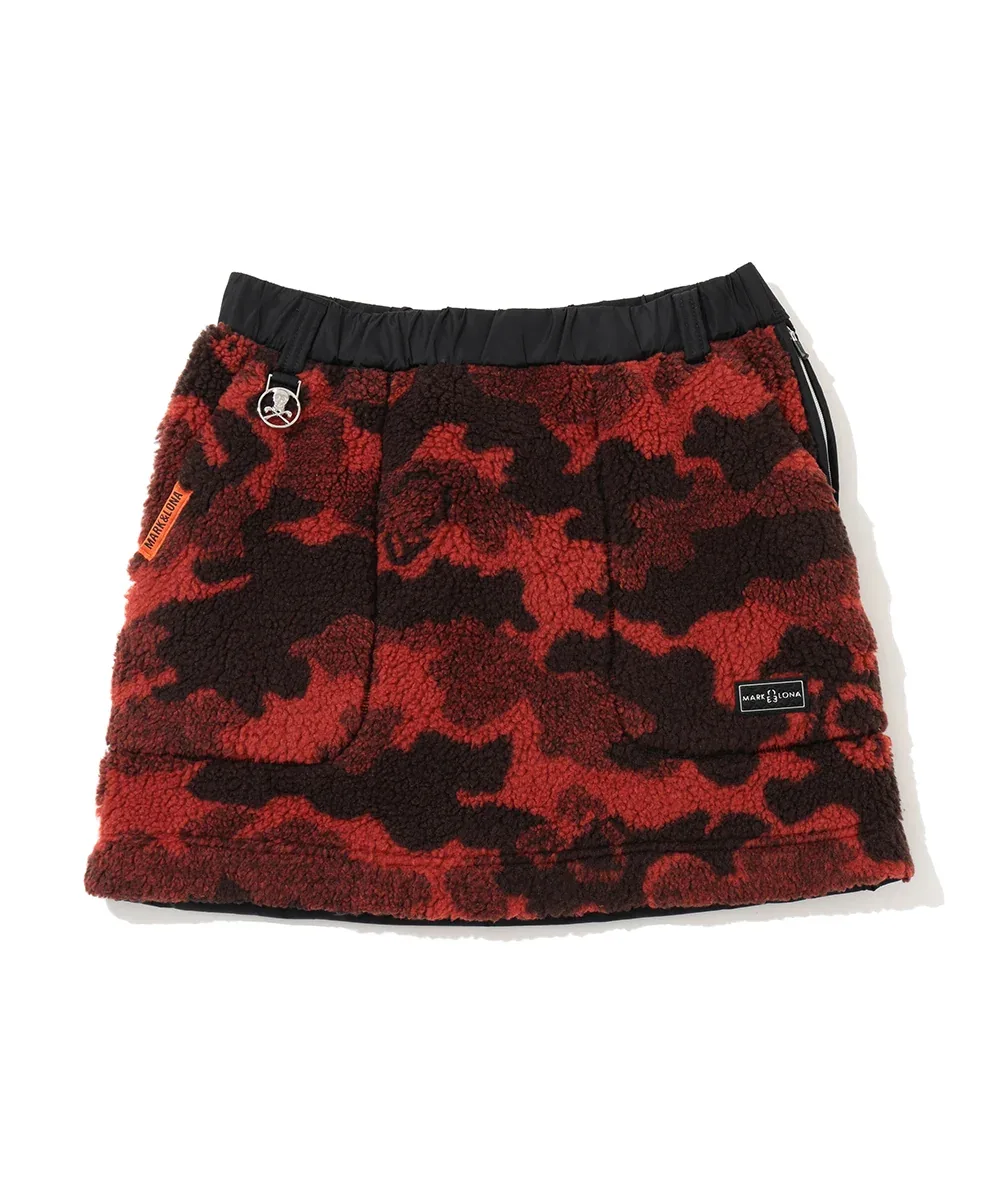 Mercury Camo Boa Fleece Skirt