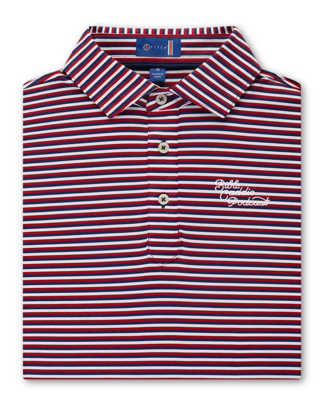 Bible Caddie Esses Stripe Polo