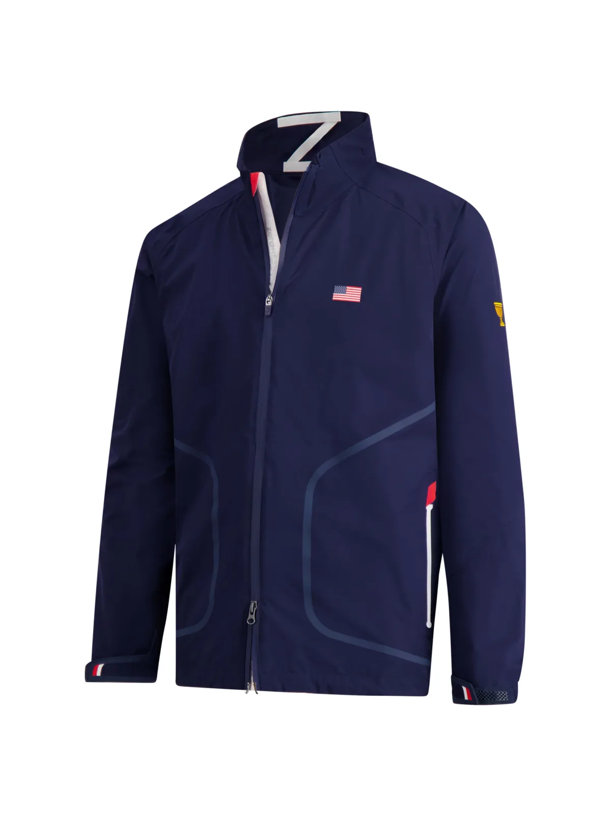 U.S. Team Z2000 rain jacket in navy with flag patch